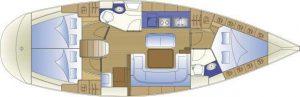 Bavaria 40 Cruiser layout floorplan
