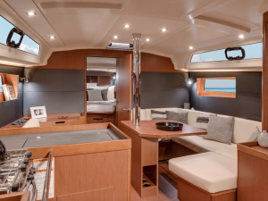 inside the sailing cabin